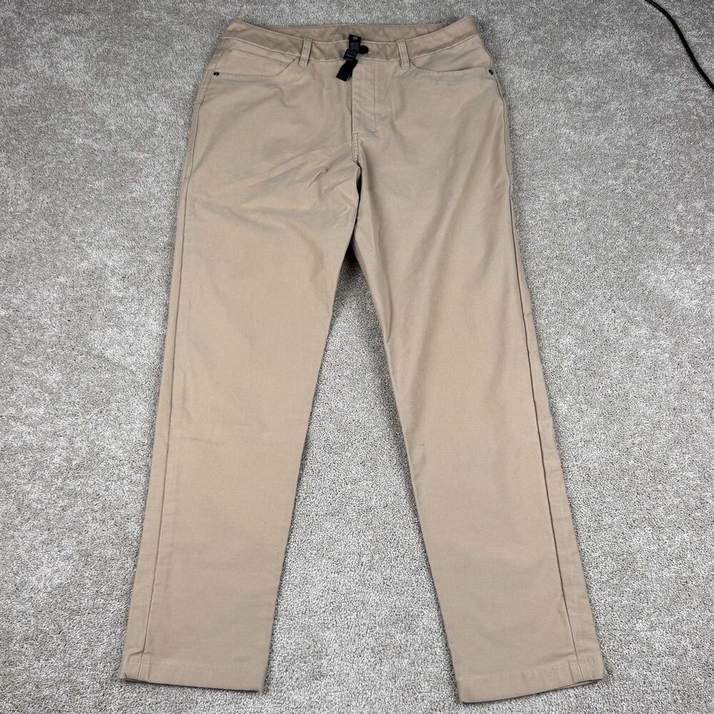 Lululemon ABC Classic Fit Pants Utilitech Khaki Tan LM5AQIS Trousers Mens 32x30